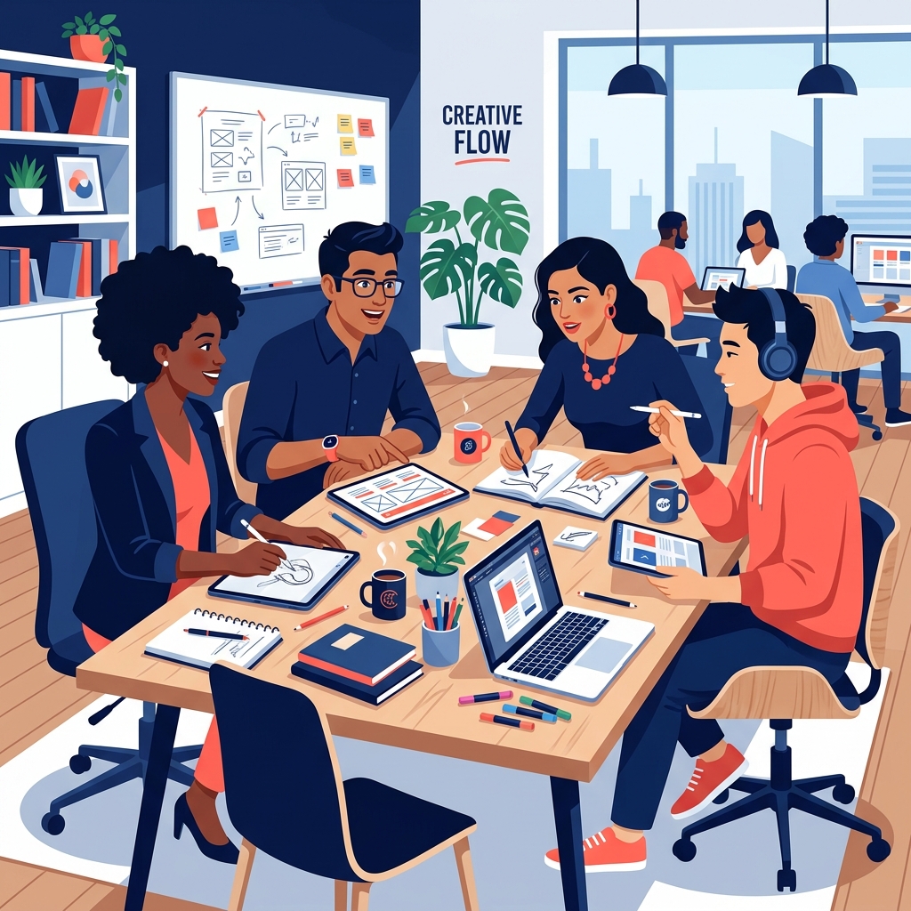 AS DESIGN Creative Team Working